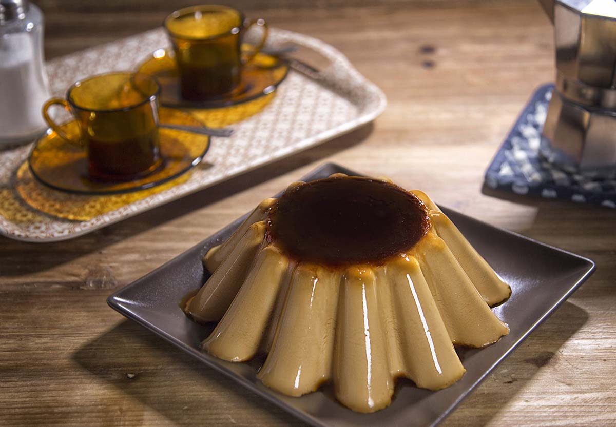 Receta: flan de café